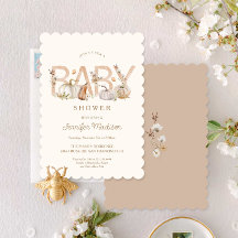 Elegante Invitación de Baby Shower de calabaza de