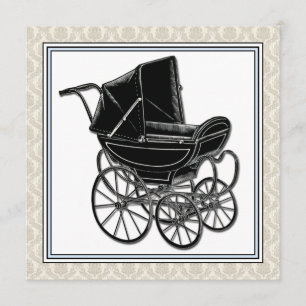 Elegante Invitación de Baby Shower de Cochecito Vi