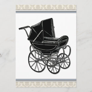 Elegante Invitación de Baby Shower de Cochecito Vi