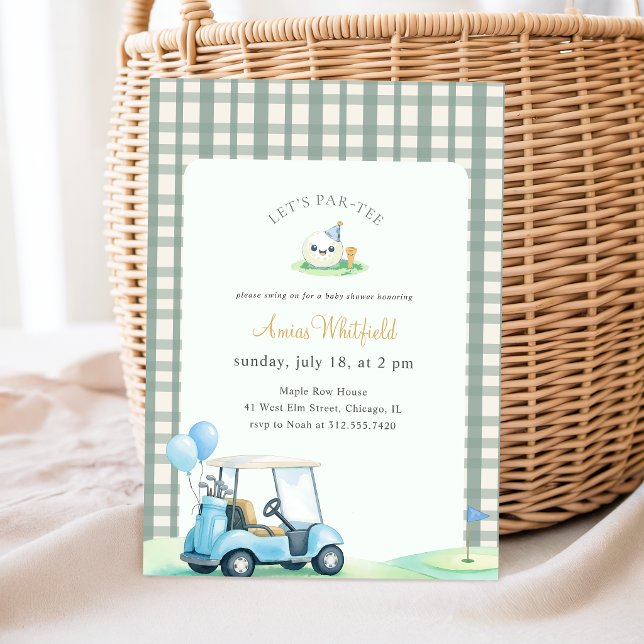 Elegante Invitación de Baby Shower de Golf con Gin (Subido por el creador)