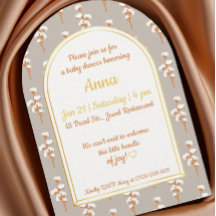 Elegante invitación de Baby Shower para el Arco Fl