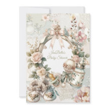 Elegante Invitación de Baby Shower para la Primera