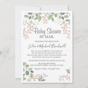 Elegante Invitación de Baby Shower por Correo con