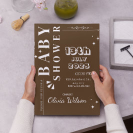 Elegante Invitación de Baby Shower Twinkle Little