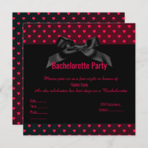 ELEGANTE INVITACIÓN DE BACHELORETTE EN EL corazón 