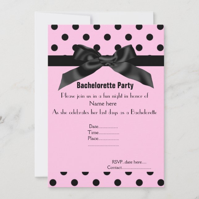 ELEGANTE INVITACIÓN DE BACHELORETTE ROJO (Anverso)