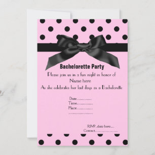 ELEGANTE INVITACIÓN DE BACHELORETTE ROJO