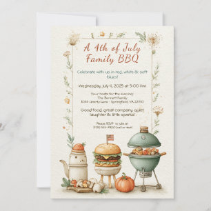 Elegante invitación de barbacoa del 4 de julio – A