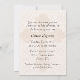 Elegante invitación de bautismo de cruz Personaliz