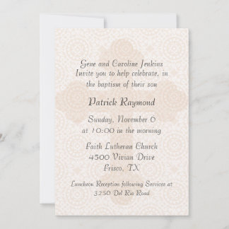 Elegante invitación de bautismo de cruz Personaliz