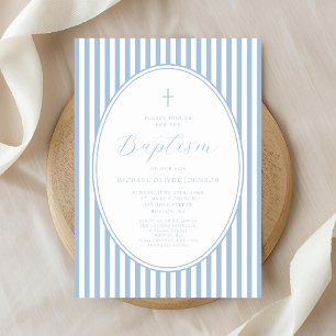 Elegante Invitación de Bautizo de Niño en Escritur