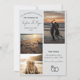 Elegante invitación de boda 