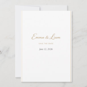 Elegante Invitación de Boda a Doble Cara – Minimal