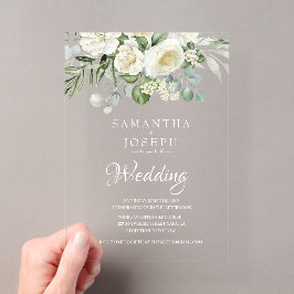 Elegante Invitación de Boda al Aire Libre con Flor