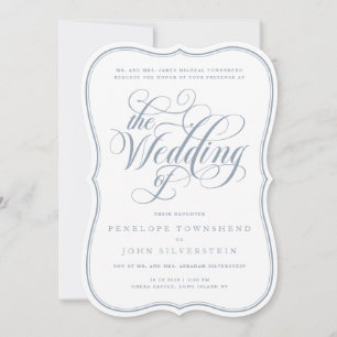 Elegante Invitación de Boda al Estilo Regencia con