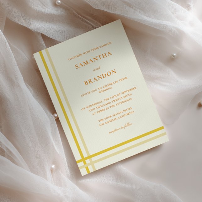 Elegante Invitación de Boda Amarillo Mantequilla c (Subido por el creador)
