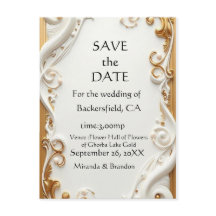 "Elegante Invitación de Boda Botánica Dorada - Foi