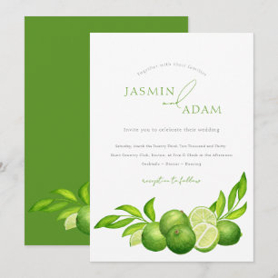 Elegante Invitación de Boda Botánica Mediterránea