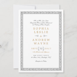 Elegante invitación de boda clásica