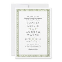 Elegante invitación de boda clásica