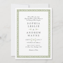 Elegante invitación de boda clásica