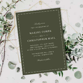 Elegante Invitación de Boda Clásica con Letra Scri