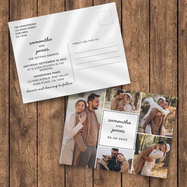 Elegante invitación de boda con 5 fotos (Subido por el creador)