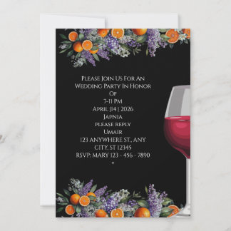 Elegante Invitación de Boda con Acuarela de Cítric
