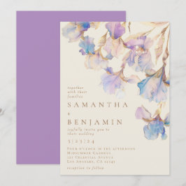 Elegante Invitación de Boda con Acuarela Floral de