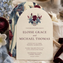 Elegante Invitación de Boda con Arco de Iris en Bu