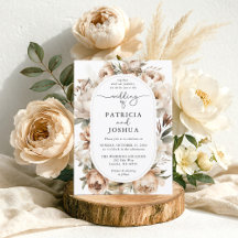 Elegante Invitación de Boda con Arco Floral Boho