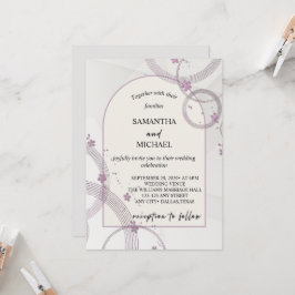 Elegante Invitación de Boda con Arco Floral Pastel