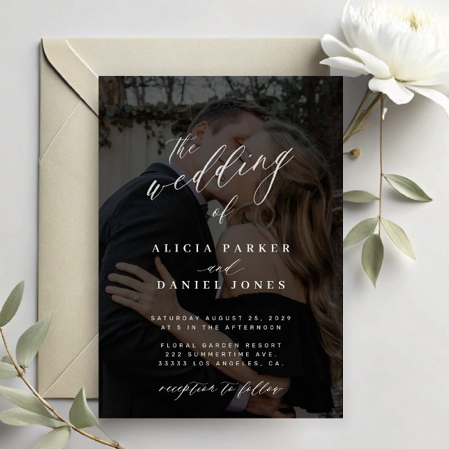 Elegante Invitación de Boda con Caligrafía Moderna (Subido por el creador)
