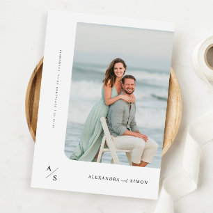 Elegante Invitación de Boda con Código QR y Foto c