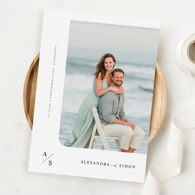 Elegante Invitación de Boda con Código QR y Foto c (Subido por el creador)
