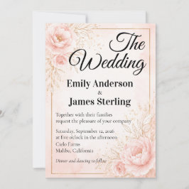 Elegante Invitación de Boda con Eucalipto en Acuar