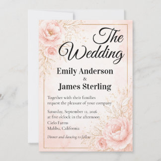 Elegante Invitación de Boda con Eucalipto en Acuar