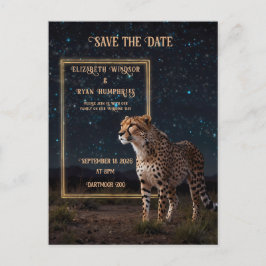 Elegante Invitación de Boda con Foto de Guepardo R