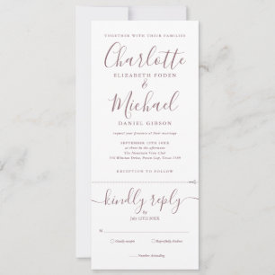 Elegante Invitación de Boda con Foto en Script Mal