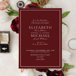 Elegante Invitación de Boda con Letra Clásica en C