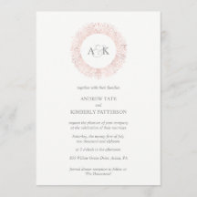 Elegante invitación de boda con monograma en oro r