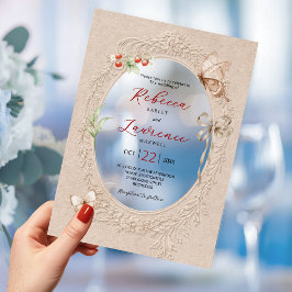 Elegante Invitación de Boda de Acrílico con Marco