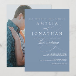 Elegante invitación de Boda de escritura Minimalis