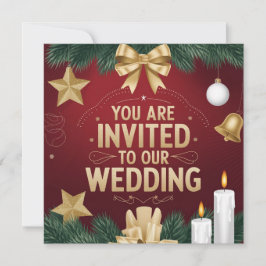Elegante invitación de boda de fiesta Gold Festivo
