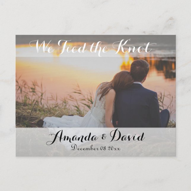 Elegante Invitación de Boda de fotografía Personal (Anverso)