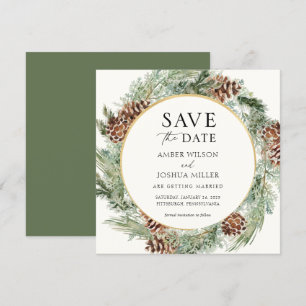 Elegante Invitación de Boda de Invierno de Siempre