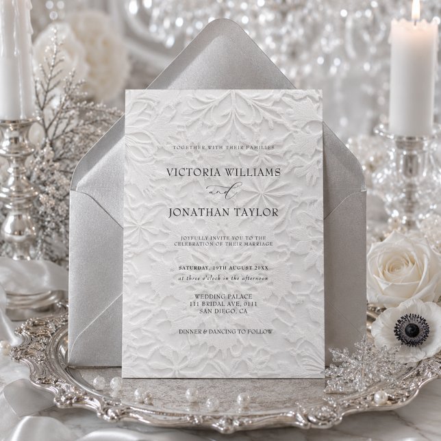 Elegante Invitación de Boda de Invierno Simple (Subido por el creador)
