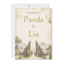 Elegante invitación de boda de la puerta de entrad