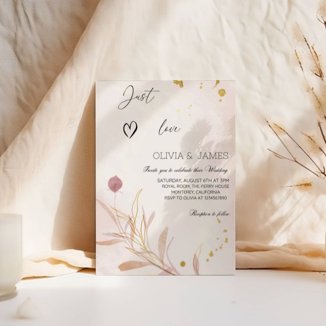 Elegante Invitación de Boda de Lujo Botánico de Ot (Subido por el creador)