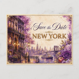Elegante invitación de boda de Nueva York para gua